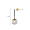 Nordic Modern Vintage Glass Globe Wall Sconce 9