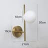 Modern Golden Double Glass Ball Wall Sconce 7