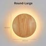 Nordic Circular Wooden LED Wall Sconce 8