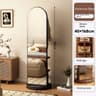 360 Rotating FullLength Mirror With Storage Coat Rack 5
