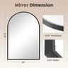 Arched Metal Framed Wall Decor  Bathroom Mirror 9