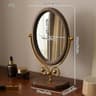 Light Luxury Retro Oval Desktop Makeup Mirror 7