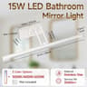 Dimmable 3Color LED Bathroom Vanity Mirror Front Bar Light 10