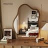 Vintage FullLength Standing Floor Mirror With Cloud Accent Gold Frame 7