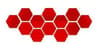 12Piece 3D Acrylic Mirror Hexagonal Wall Sticker Set 10