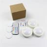Battery Powered RGB Mini LED Puck Lights 3 Pack  62mm 7