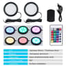 RGB LED Under Cabinet Spotlight Kit 24Key Remote 5V USB Accent Light 7