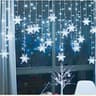 LED Snowflake Curtain String Lights Hanging Window Icicle Lights 7