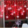 LED Snowflake Curtain String Lights Hanging Window Icicle Lights 11