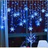LED Snowflake Curtain String Lights Hanging Window Icicle Lights 9
