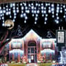 LowVoltage Safety Icicle Curtain Lights Outdoor Eaves String Lights 6