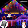 Solar Outdoor Icicle Curtain String Lights 6