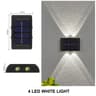 Solar LED Waterproof Up  Down Exterior Wall Lamp 2Pack 12