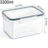 Produce Saver Refrigerator Container With Strainer Basket 8