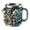 Stainless Steel V6V8 Engine Block Coffee Mug 7