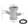 YShaped Sink Drain Pipe Adapter  Branch Connector 10