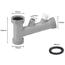 YShaped Sink Drain Pipe Adapter  Branch Connector 15