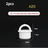 2Pack White Mop Bucket Drain Stoppers With Pull Handle 6