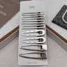 Silver Metal Y2K Duckbill Hair Clips  Personality Side Barrettes 9