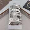 Silver Metal Y2K Duckbill Hair Clips  Personality Side Barrettes 6