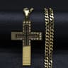 Gold Stainless Steel Jesus Christ Cross Pendant Necklace 9