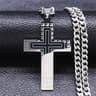 Gold Stainless Steel Jesus Christ Cross Pendant Necklace 7