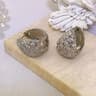 French Retro XStripe Waterdrop Golden Earrings 7