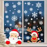 Merry Christmas Santa Claus  Snowman Window Decals 6