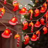 Red Santa Hat  Christmas Stocking LED Fairy String Lights 7
