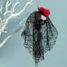 Hanging Foam Bride Skull  Haunted Skeleton Prop 7