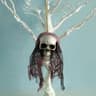 Hanging Foam Bride Skull  Haunted Skeleton Prop 8