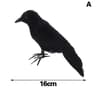 Lifelike Feathered Black Raven  Crow Prop 6