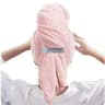Large Microfiber Hair Drying Towel Wrap With Elastic Strap 7