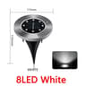 Outdoor InGround Solar Disk Pathway Lights 8Pack 6
