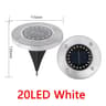 Outdoor InGround Solar Disk Pathway Lights 8Pack 9