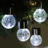 Outdoor Solar Cracked Glass Hanging Globe Lanterns 5Pack 8