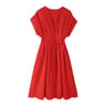 Vintage SingleBreasted Belted VNeck Midi Dress 1