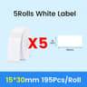 Waterproof Direct Thermal Label Paper Rolls For NiiMbot D11 D110  D101 15