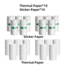 Universal 57mm Thermal Paper  Sticker Rolls For Mini Pocket Printers 9