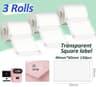 Transparent SelfAdhesive Thermal Label Paper Rolls 3 Pack 14