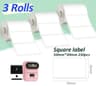 Transparent SelfAdhesive Thermal Label Rolls 3Pack 9