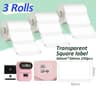 Transparent SelfAdhesive Thermal Label Rolls 3Pack 17