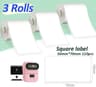 Transparent SelfAdhesive Thermal Label Rolls 3Pack 16