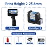 DualSize 127mm  254mm Portable Handheld Inkjet Coding Machine 8