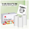 White  Specialty Thermal Sticker Paper Rolls 3Pack 8