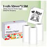 White  Specialty Thermal Sticker Paper Rolls 3Pack 7