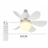 Modern 6Blade Silent LED Ceiling Fan Light With Remote 30W  40W 6