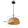 Suspension Lantern Natural Rattan Wicker Pendant Light HandWoven 6