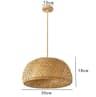Suspension Lantern Natural Rattan Wicker Pendant Light HandWoven 7