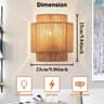 Rustic Rattan Wall Sconce Light 7